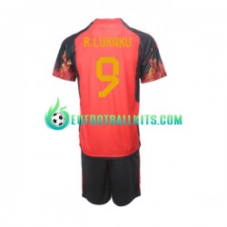 Belgium Lukaku 9 Home Football Shirts World Cup 2022 Kids LS