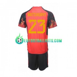 Belgium Michy Batshuayi 23 Home Football Shirts World Cup 2022 Kids LS