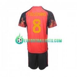 Belgium Youri Tielemans 8 Home Football Shirts World Cup 2022 Kids LS
