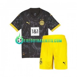 Borussia Dortmund Away Football Shirts 2023-2024 Kids LS