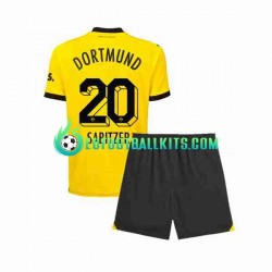 Borussia Dortmund Marcel Sabitzer 20 Home Football Shirts 2023-2024 Kids LS