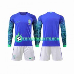 Brazil Away Football Shirts World Cup 2022 Kids SS