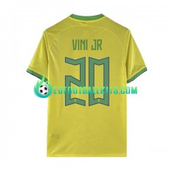 Brazil Vinicius Junior 20 Home Football Shirts World Cup 2022 Men LS
