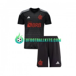 CR Flamengo Goalkeeper Away Football Shirts 2023-2024 Kids LS