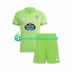 Celta de Vigo Goalkeeper Home Football Shirts 2023-2024 Kids LS