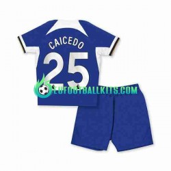 Chelsea Moises Caicedo 25 Home Football Shirts 2023-2024 Kids LS