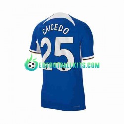 Chelsea Moises Caicedo 25 Home Football Shirts 2023-2024 Men LS