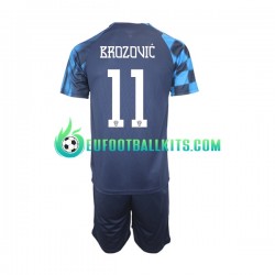 Croatia Brozovic 11 Away Football Shirts World Cup 2022 Kids LS