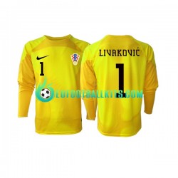 Croatia Dominik Livakovic 1 Goalkeeper Home Football Shirts World Cup 2022 Men SS