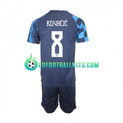 Croatia Kovacic 8 Away Football Shirts World Cup 2022 Kids LS