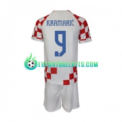 Croatia Kramaric 9 Home Football Shirts World Cup 2022 Kids LS
