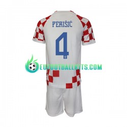 Croatia Perisic 4 Home Football Shirts World Cup 2022 Kids LS