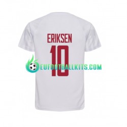 Denmark Christian Eriksen 10 Away Football Shirts World Cup 2022 Men LS