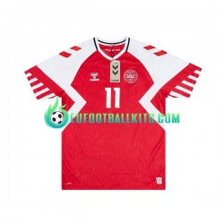 Denmark Rasmus Hojlund 11 Home Football Shirts 2023-2024 Men LS