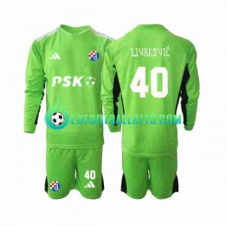 Dinamo Zagreb Goalkeeper Livakovic 40 Home Football Shirts 2023-2024 Kids SS