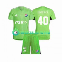 Dinamo Zagreb Goalkeeper Livakovic 40 Home Football Shirts 2023-2024 Kids LS