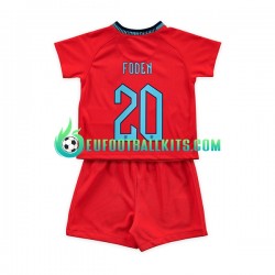 England Foden 20 Away Football Shirts World Cup 2022 Kids LS