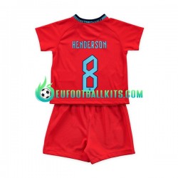 England Henderson 8 Away Football Shirts World Cup 2022 Kids LS