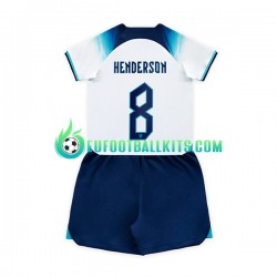 England Henderson 8 Home Football Shirts World Cup 2022 Kids LS