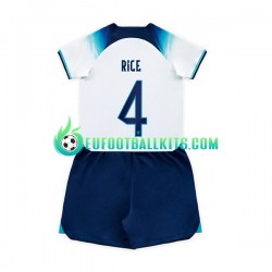 England Rice 4 Home Football Shirts World Cup 2022 Kids LS