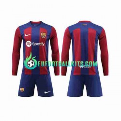 FC Barcelona Home Football Shirts 2023-2024 Kids SS