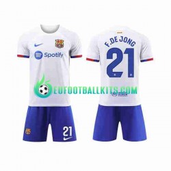 FC Barcelona Frenkie de Jong 21 Away Football Shirts 2023-2024 Kids LS