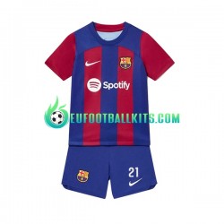 FC Barcelona Frenkie de Jong 21 Home Football Shirts 2023-2024 Kids LS