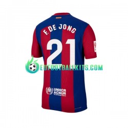 FC Barcelona Frenkie de Jong 21 Home Football Shirts 2023-2024 Men LS