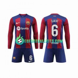 FC Barcelona GAVI 6 Home Football Shirts 2023-2024 Kids SS