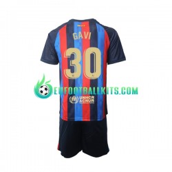 FC Barcelona Gavi 30 Home Football Shirts 2022-2023 Kids LS