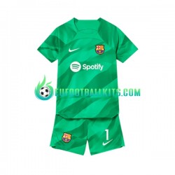 FC Barcelona Goalkeeper Ter Stegen 1 Home Football Shirts 2023-2024 Kids LS