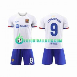 FC Barcelona LEWANDOWSKI 9 Away Football Shirts 2023-2024 Kids LS