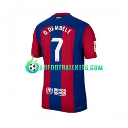 FC Barcelona Ousmane Dembele 7 Home Football Shirts 2023-2024 Men LS