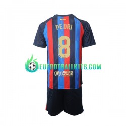 FC Barcelona Pedri 8 Home Football Shirts 2022-2023 Kids LS