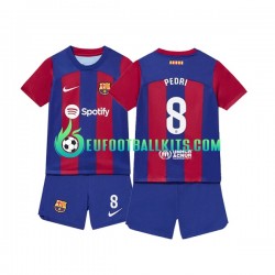 FC Barcelona Pedri 8 Home Football Shirts 2023-2024 Kids LS
