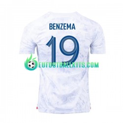 France Benzema 19 Away Football Shirts World Cup 2022 Men LS