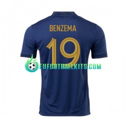 France Benzema 19 Home Football Shirts World Cup 2022 Men LS