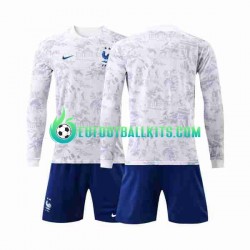 France Away Football Shirts World Cup 2022 Kids SS