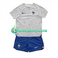 France Away Football Shirts World Cup 2022 Kids LS