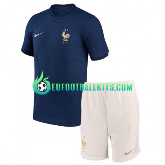 France Home Football Shirts World Cup 2022 Kids LS