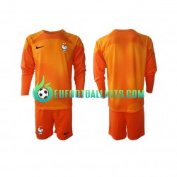 France Goalkeeper Away Football Shirts World Cup 2022 Kids SS