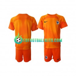 France Goalkeeper Away Football Shirts World Cup 2022 Kids LS