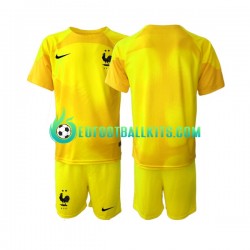 France Goalkeeper Third Football Shirts World Cup 2022 Kids LS