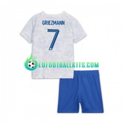 France Griezmann 7 Away Football Shirts World Cup 2022 Kids LS