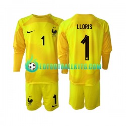 France Hugo Lloris 1 Goalkeeper Third Football Shirts World Cup 2022 Kids SS
