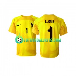 France Hugo Lloris 1 Goalkeeper Third Football Shirts World Cup 2022 Men LS