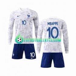 France Mbappe 10 Away Football Shirts World Cup 2022 Kids SS