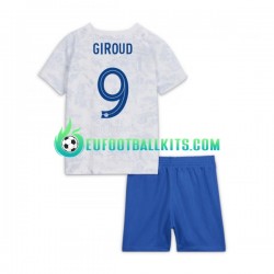 France Olivier Giroud 9 Away Football Shirts World Cup 2022 Kids LS