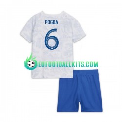 France Pogba 6 Away Football Shirts World Cup 2022 Kids LS