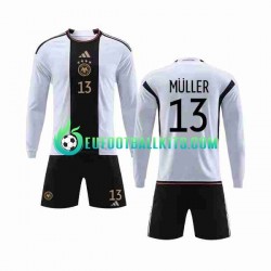 Germany MULLER 13 Home Football Shirts World Cup 2022 Kids SS